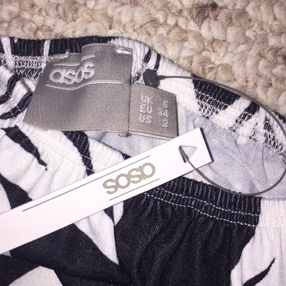black and white asos dress